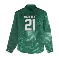 Custom Ireland Rugby Pride Women Casual Shirt Celtic Shamrock Flame Fire Style