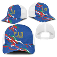 Italy Rugby Pride Baseball Net Cap Gli Azzurri Flame Fire Style