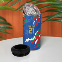 Custom Italy Rugby Pride 4 in 1 Can Cooler Tumbler Gli Azzurri Flame Fire Style