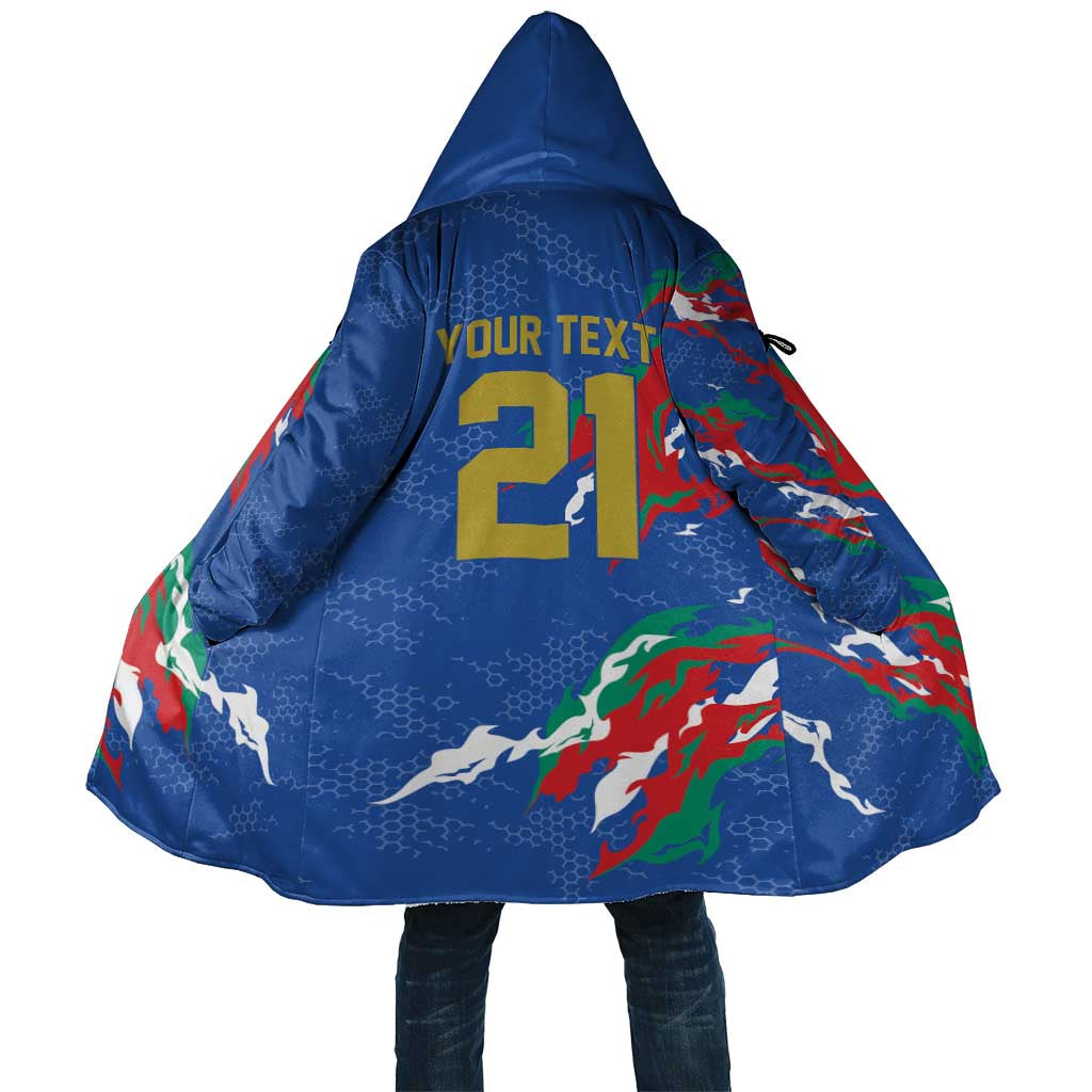 Custom Italy Rugby Pride Cloak Gli Azzurri Flame Fire Style