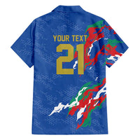 Custom Italy Rugby Pride Hawaiian Shirt Gli Azzurri Flame Fire Style
