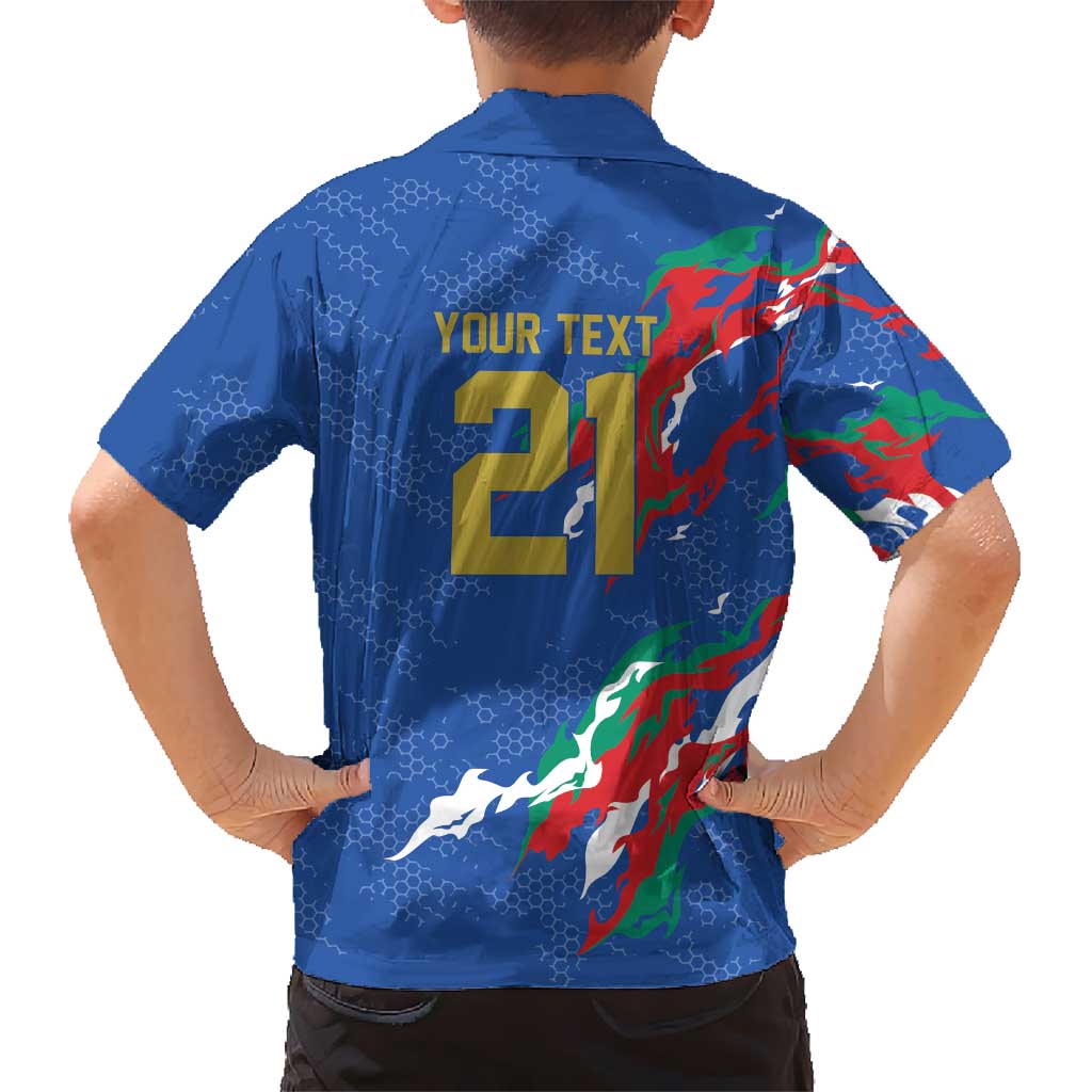 Custom Italy Rugby Pride Hawaiian Shirt Gli Azzurri Flame Fire Style