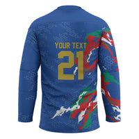 Custom Italy Rugby Pride Hockey Jersey Gli Azzurri Flame Fire Style