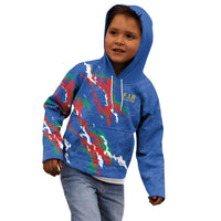 Custom Italy Rugby Pride Kid Hoodie Gli Azzurri Flame Fire Style