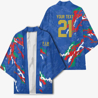 Custom Italy Rugby Pride Kimono Gli Azzurri Flame Fire Style