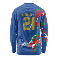 Custom Italy Rugby Pride Long Sleeve Shirt Gli Azzurri Flame Fire Style