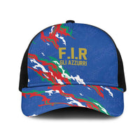 Italy Rugby Pride Mesh Trucker Cap Gli Azzurri Flame Fire Style