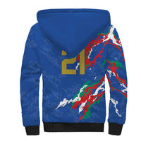 Custom Italy Rugby Pride Sherpa Hoodie Gli Azzurri Flame Fire Style