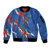 Custom Italy Rugby Pride Sleeve Zip Bomber Jacket Gli Azzurri Flame Fire Style