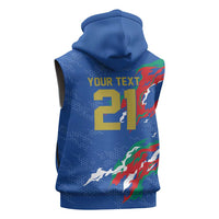 Custom Italy Rugby Pride Sleeveless Hoodie Gli Azzurri Flame Fire Style