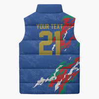 Custom Italy Rugby Pride Sleeveless Puffer Jacket Gli Azzurri Flame Fire Style