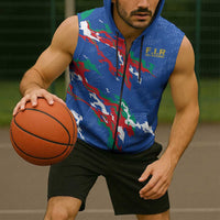 Custom Italy Rugby Pride Sleeveless Zip Hoodie Gli Azzurri Flame Fire Style