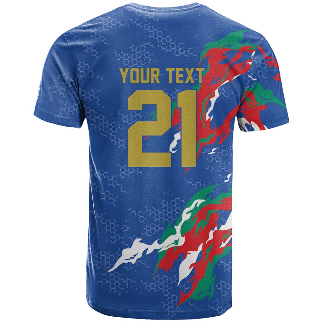 Custom Italy Rugby Pride T Shirt Gli Azzurri Flame Fire Style