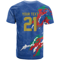 Custom Italy Rugby Pride T Shirt Gli Azzurri Flame Fire Style