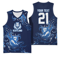 Custom Scotland Rugby Pride Basketball Jersey Thistle Flame Fire Style