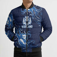 Custom Scotland Rugby Pride Bomber Puffer Jacket Thistle Flame Fire Style
