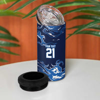 Custom Scotland Rugby Pride 4 in 1 Can Cooler Tumbler Thistle Flame Fire Style