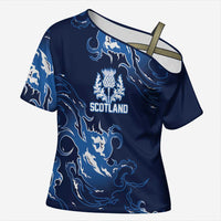 Custom Scotland Rugby Pride Cross Shoulder Shirt Thistle Flame Fire Style
