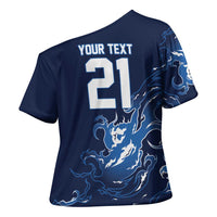 Custom Scotland Rugby Pride Cross Shoulder Shirt Thistle Flame Fire Style