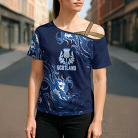 Custom Scotland Rugby Pride Cross Shoulder Shirt Thistle Flame Fire Style