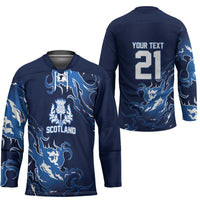 Custom Scotland Rugby Pride Hockey Jersey Thistle Flame Fire Style