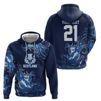 Custom Scotland Rugby Pride Hoodie Thistle Flame Fire Style