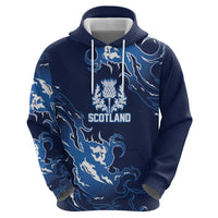 Custom Scotland Rugby Pride Hoodie Thistle Flame Fire Style