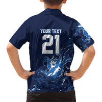 Custom Scotland Rugby Pride Kid Hawaiian Shirt Thistle Flame Fire Style