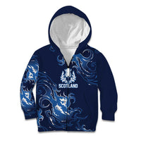 Custom Scotland Rugby Pride Kid Hoodie Thistle Flame Fire Style