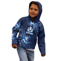 Custom Scotland Rugby Pride Kid Hoodie Thistle Flame Fire Style