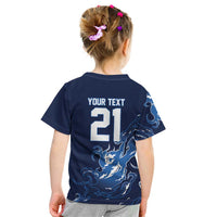 Custom Scotland Rugby Pride Kid T Shirt Thistle Flame Fire Style