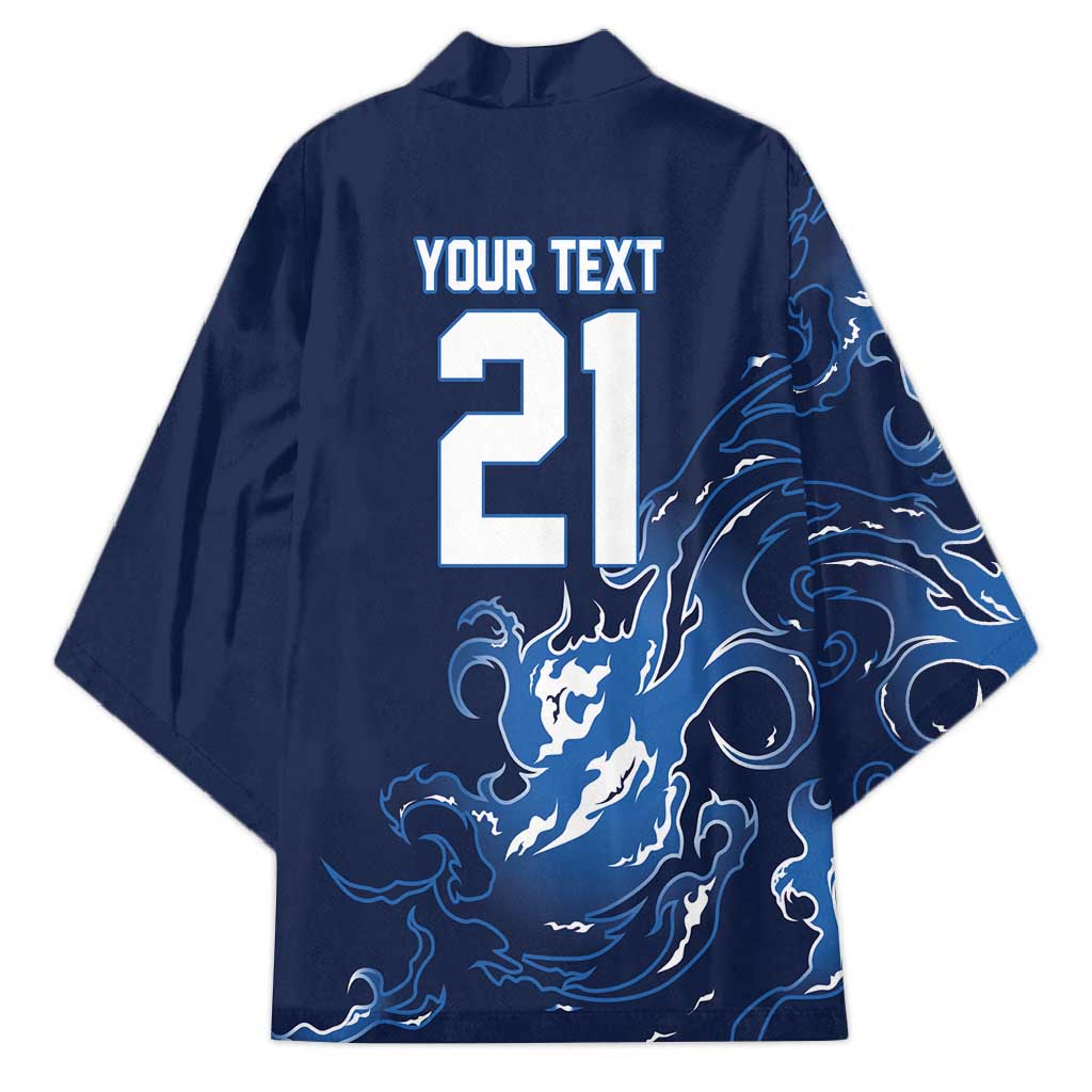 Custom Scotland Rugby Pride Kimono Thistle Flame Fire Style