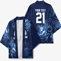 Custom Scotland Rugby Pride Kimono Thistle Flame Fire Style