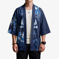 Custom Scotland Rugby Pride Kimono Thistle Flame Fire Style