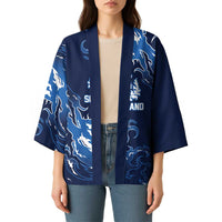 Custom Scotland Rugby Pride Kimono Thistle Flame Fire Style