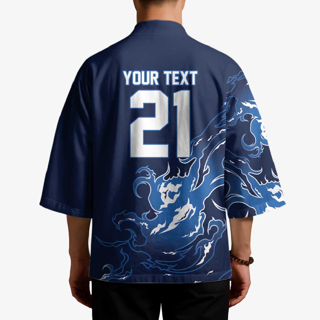 Custom Scotland Rugby Pride Kimono Thistle Flame Fire Style