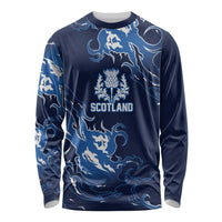 Custom Scotland Rugby Pride Long Sleeve Shirt Thistle Flame Fire Style