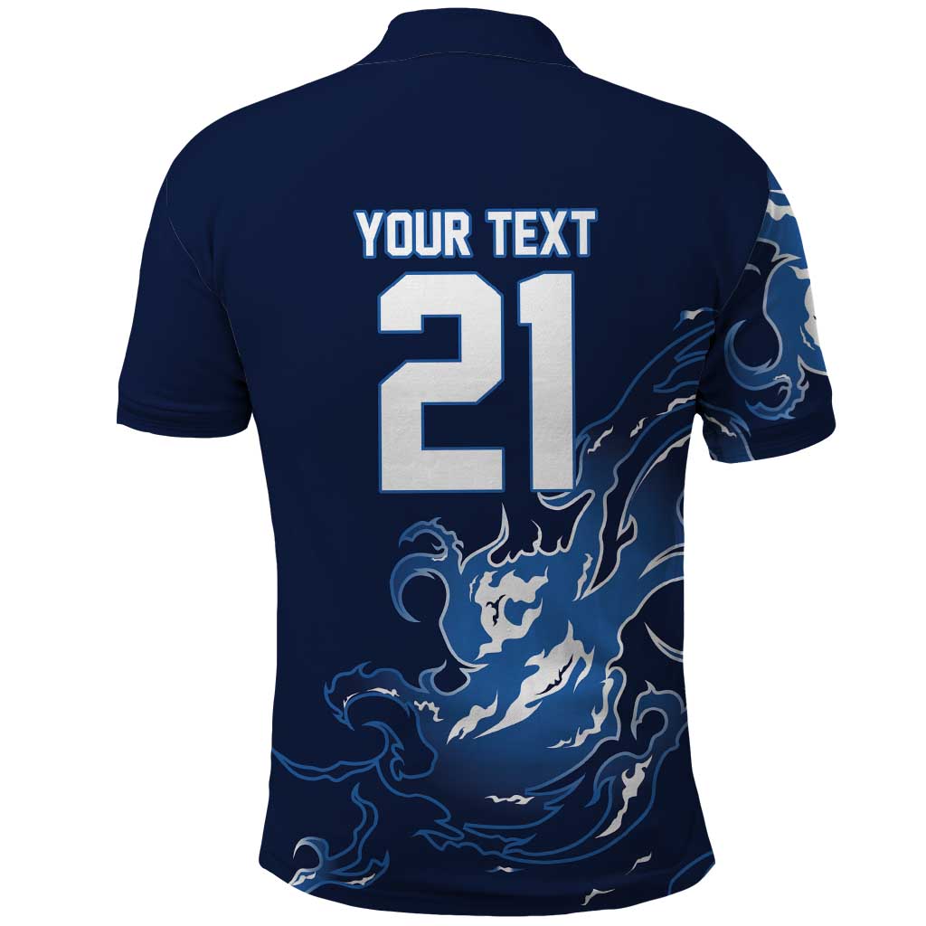 Custom Scotland Rugby Pride Polo Shirt Thistle Flame Fire Style
