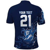Custom Scotland Rugby Pride Polo Shirt Thistle Flame Fire Style