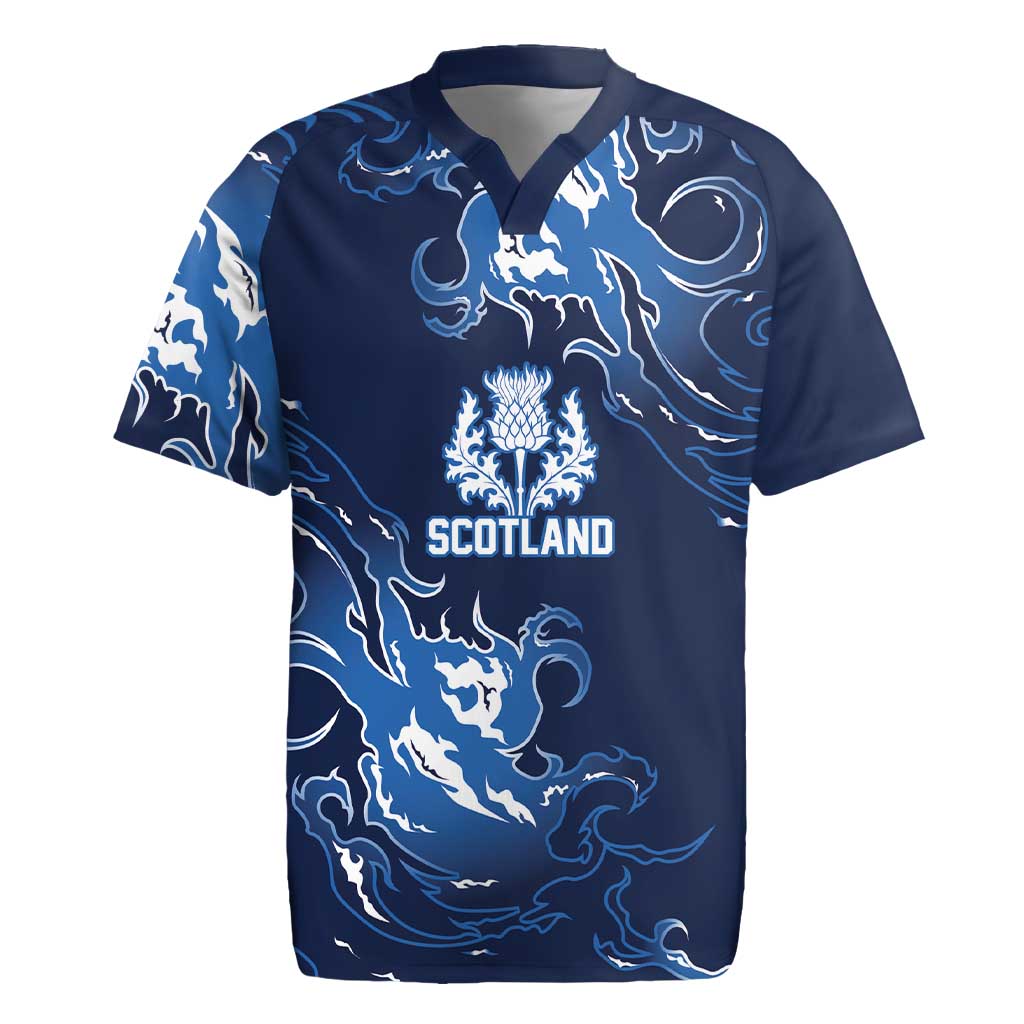 Custom Scotland Rugby Pride Rugby Jersey Thistle Flame Fire Style