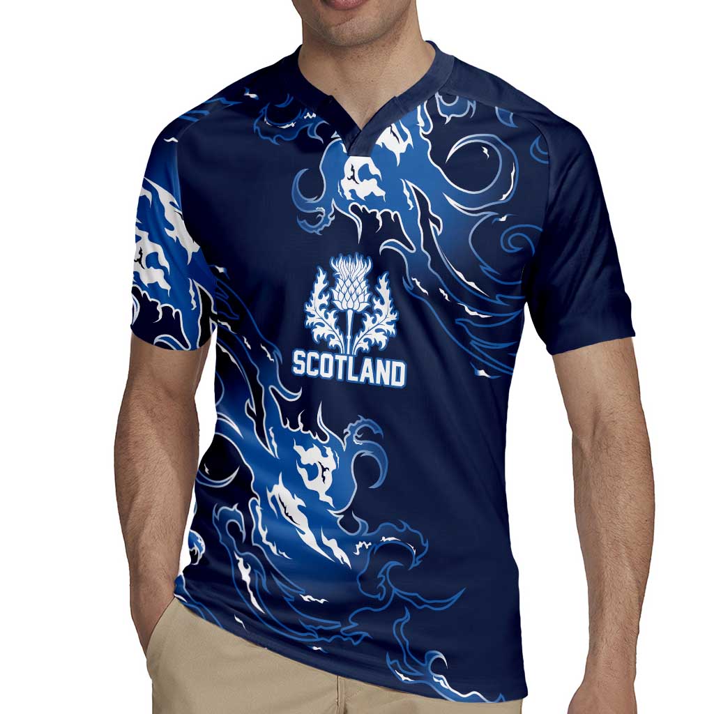 Custom Scotland Rugby Pride Rugby Jersey Thistle Flame Fire Style