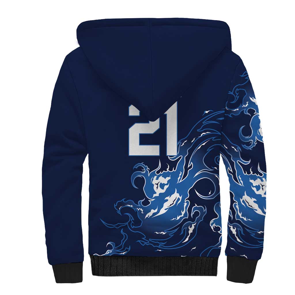 Custom Scotland Rugby Pride Sherpa Hoodie Thistle Flame Fire Style