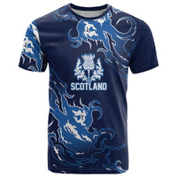 Custom Scotland Rugby Pride T Shirt Thistle Flame Fire Style