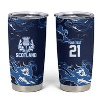 Custom Scotland Rugby Pride Tumbler Cup Thistle Flame Fire Style