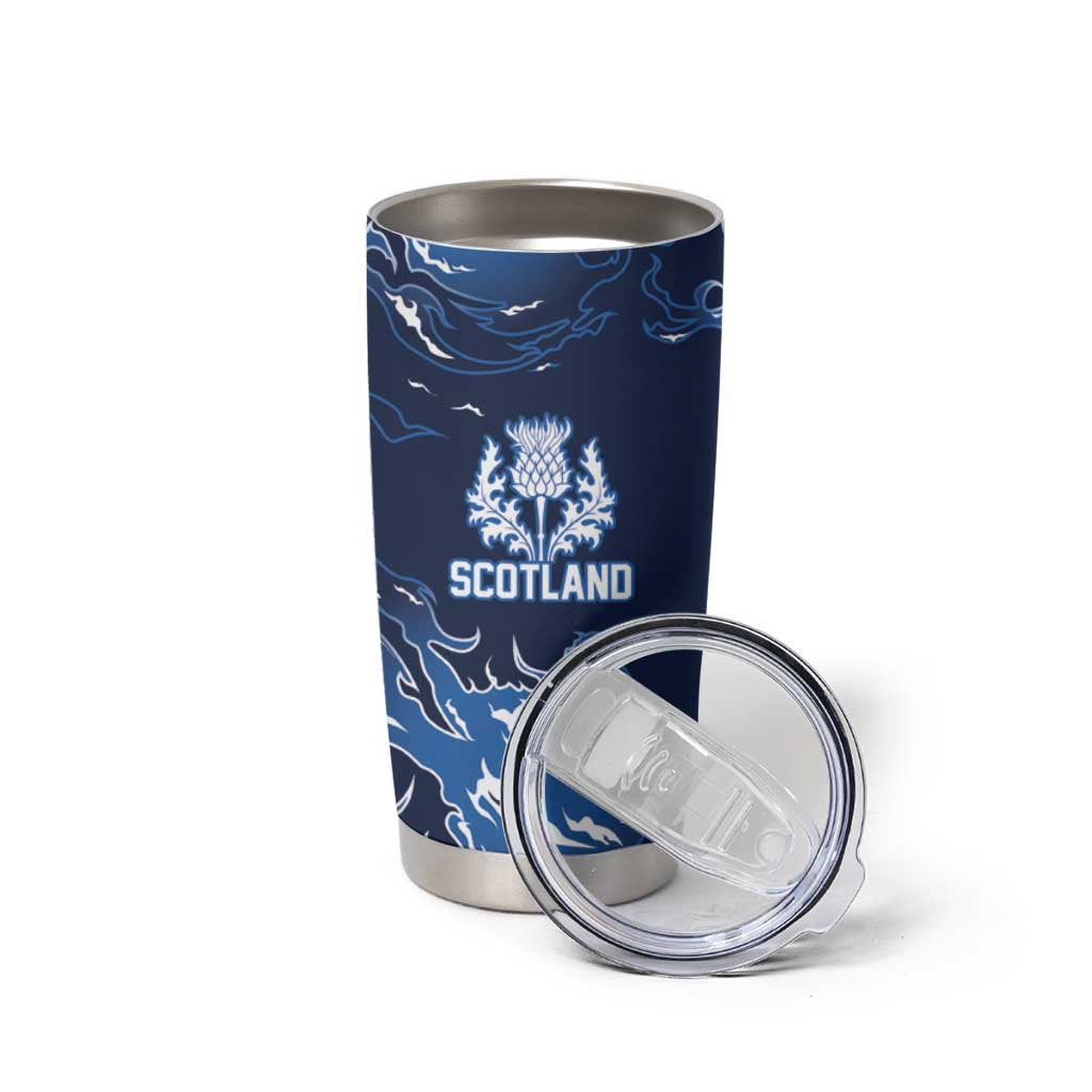Custom Scotland Rugby Pride Tumbler Cup Thistle Flame Fire Style