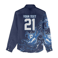 Custom Scotland Rugby Pride Women Casual Shirt Thistle Flame Fire Style