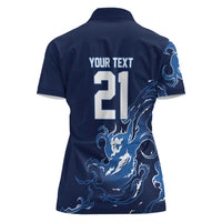 Custom Scotland Rugby Pride Women Polo Shirt Thistle Flame Fire Style