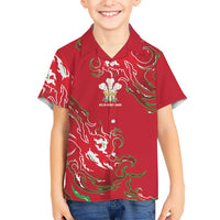 Custom Wales Rugby Pride Hawaiian Shirt Cymru Three feathers Flame Fire Style