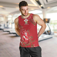 Custom Wales Rugby Pride Men Tank Top Cymru Three feathers Flame Fire Style