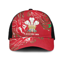 Wales Rugby Pride Mesh Trucker Cap Cymru Three feathers Flame Fire Style